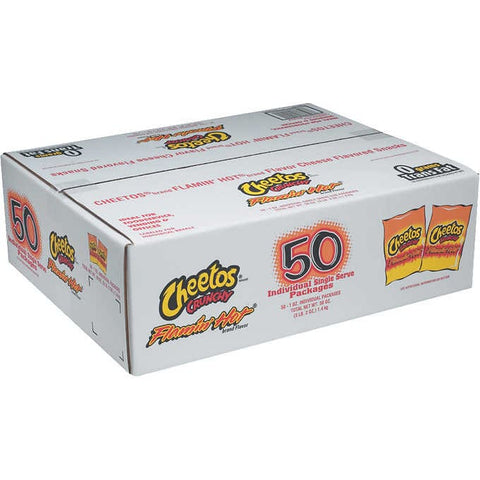 Chips crujientes, Cheetos Crunchy, Flamin' Hot, 1 oz, Caja 50 unidades