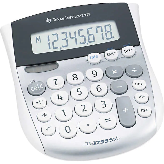 Calculadora, Texas Instruments 8 Digit Handheld Calculator, 4-1/8"L x 5-3/8"W