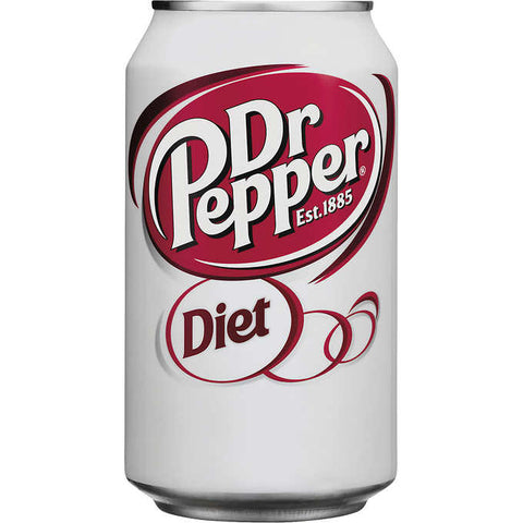 Refresco Diet Dr Pepper, 12 fl oz,, Caja de 36 unidades