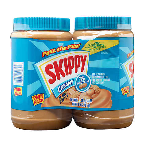 Mantequilla de Maní, Skippy Creamy Peanut Butter, Frasco de 1.36 kg. Paquete 2 unidades