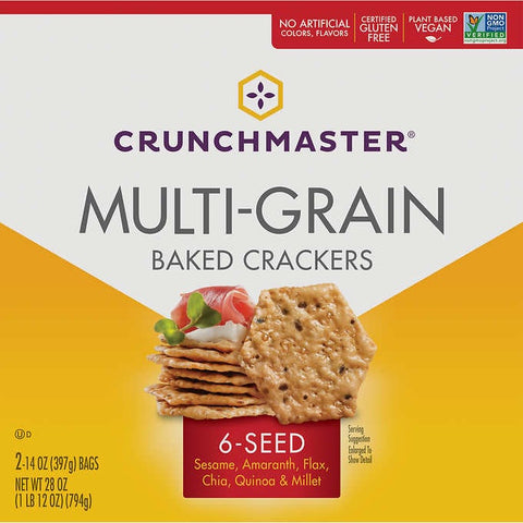 Galletas integral multigrano, Crunchmaster Multi-Grain Crackers, 28 oz, Caja 794 gr